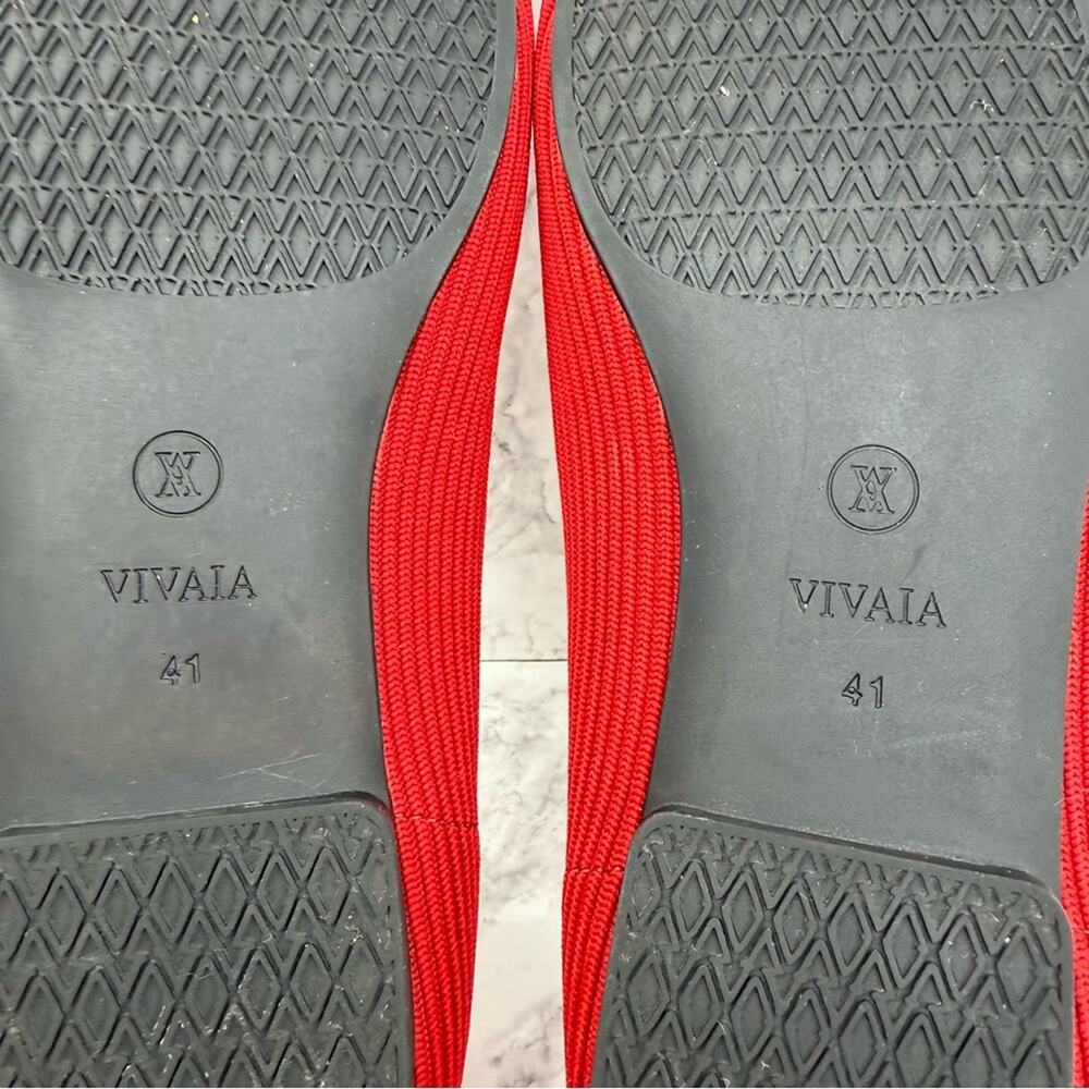Women's Red Knit Ballet Flats - Comfortable Everyday Loafers - Picture 13 of 16
